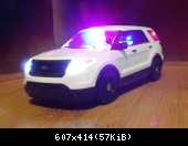 1-43 White Ford Explorer Police with leds (5)