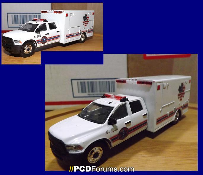 1-64 Dodge 4 door ambulance with reflective decals (2)