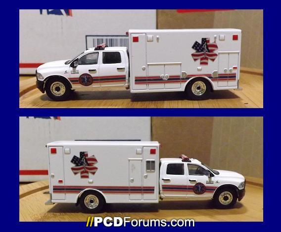 1-64 Dodge 4 door ambulance with reflective decals (1)