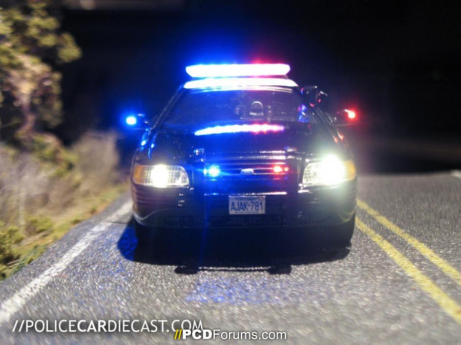 OPP Crown Vic Black & White Lit